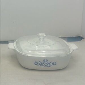 Vintage Corning Ware P-1-B Blue Cornflower 1 Quart Excellent Condition With Lid